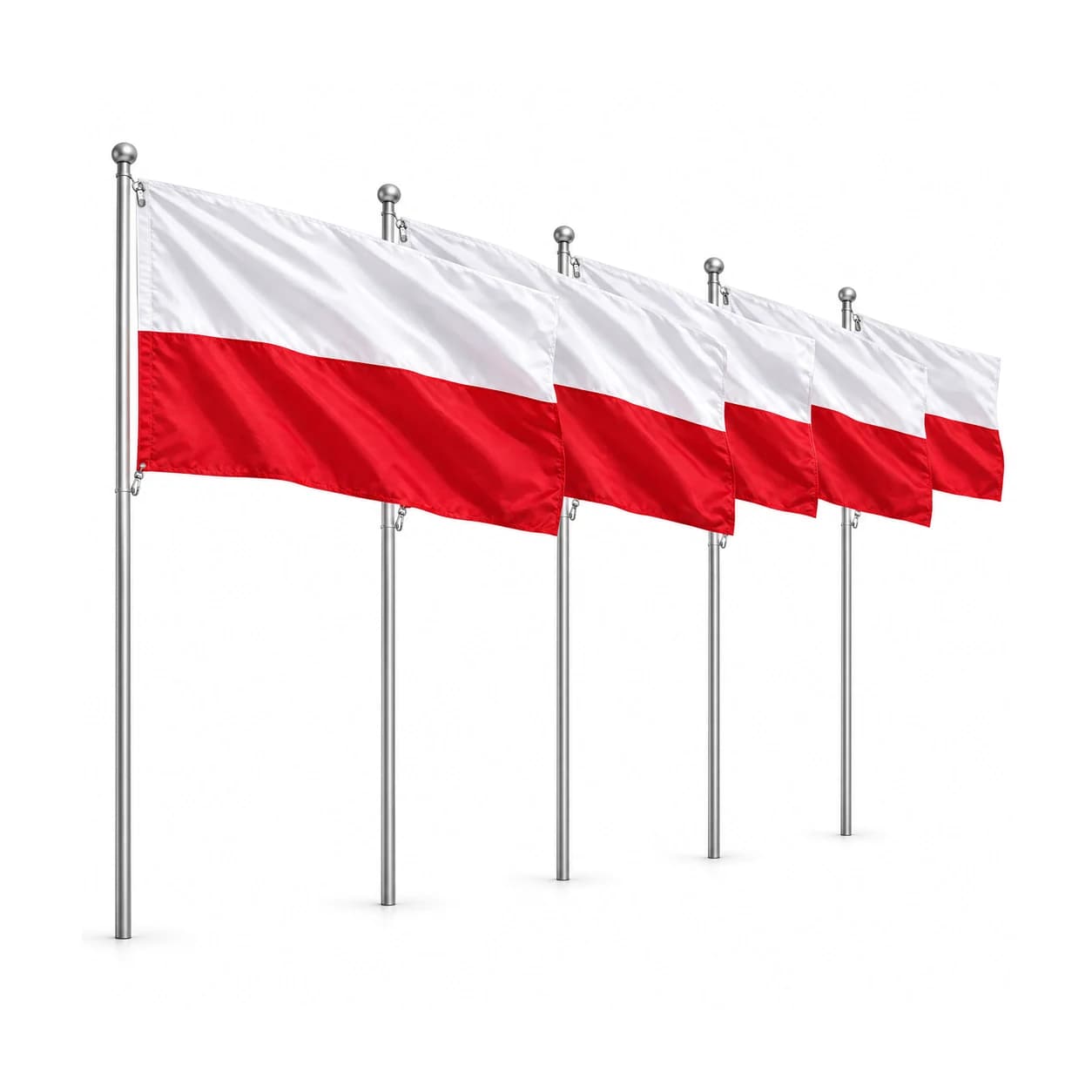 Pakiet 5 flag Polski 90 × 150 cm