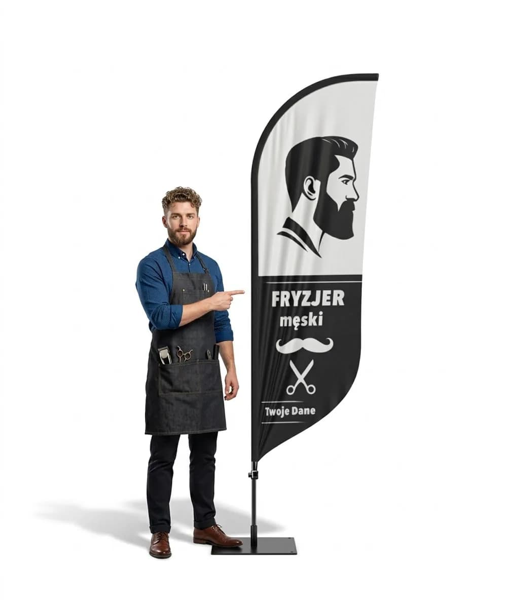 Winder reklamowy – Fryzjer – wzór 4 – zestaw konfigurowalny