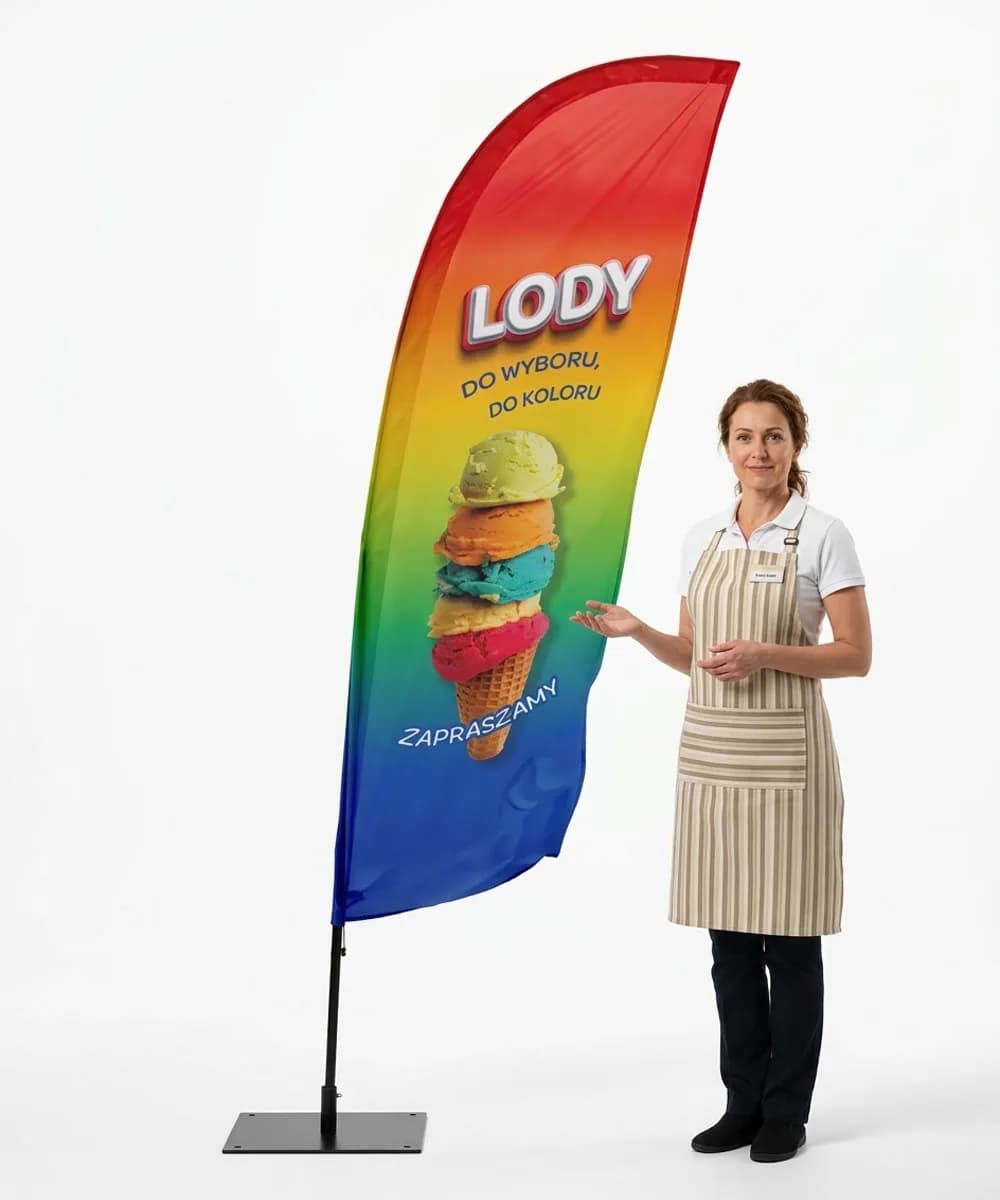 Winder reklamowy – Lody – wzór 2 – zestaw konfigurowalny