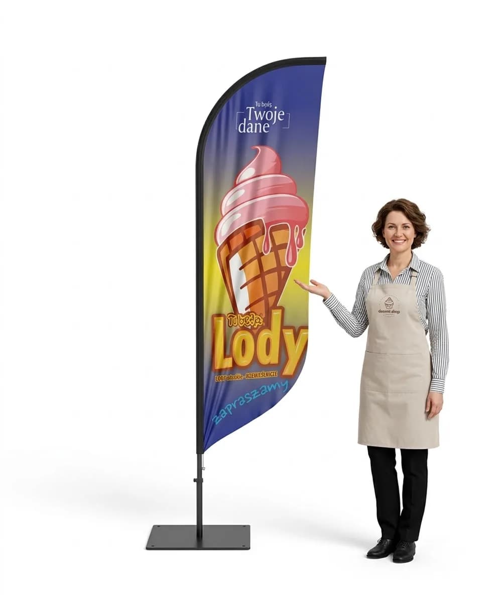 Winder reklamowy – Lody – wzór 19 – zestaw konfigurowalny