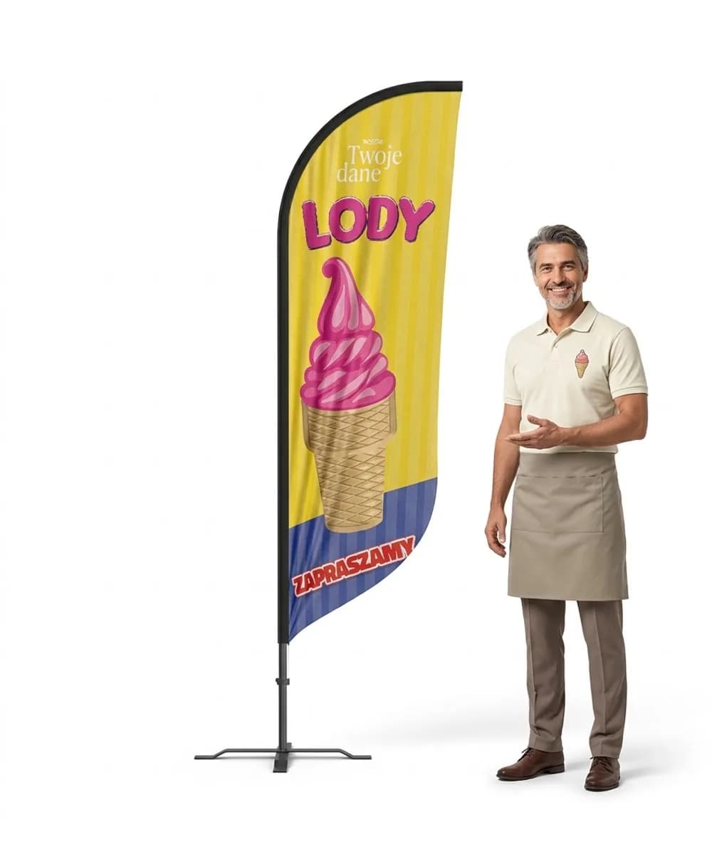 Winder reklamowy – Lody – wzór 125 – zestaw konfigurowalny