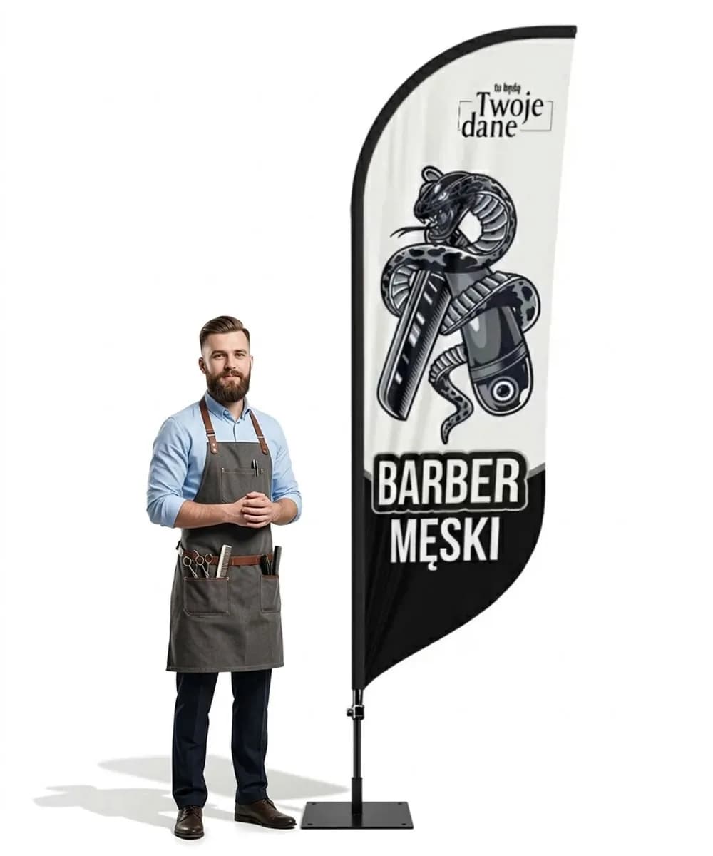 Winder reklamowy – Barber – wzór 26 – zestaw konfigurowalny