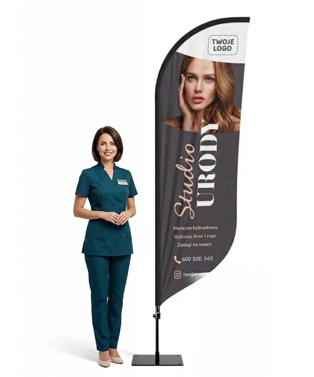Winder reklamowy – Salon Urody – wzór 2 – zestaw konfigurowalny