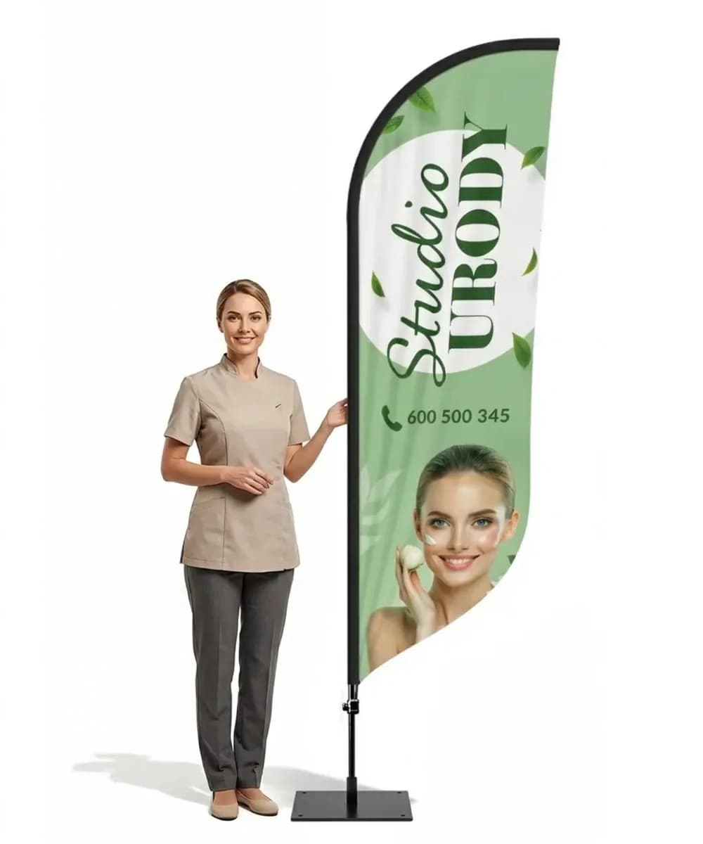 Winder reklamowy – Salon Urody – wzór 9 – zestaw konfigurowalny