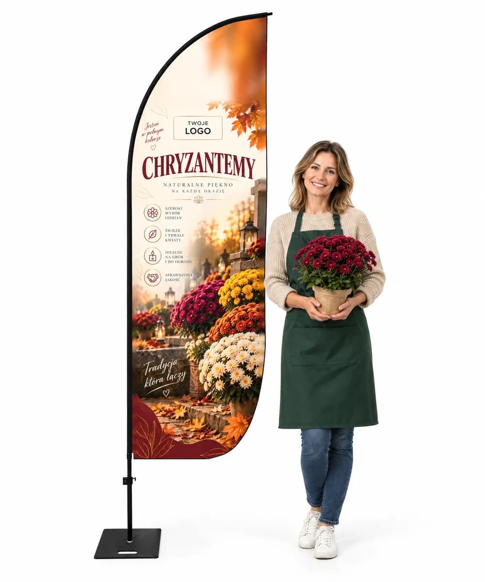 Winder reklamowy – Chryzantemy – wzór 1 – zestaw konfigurowalny