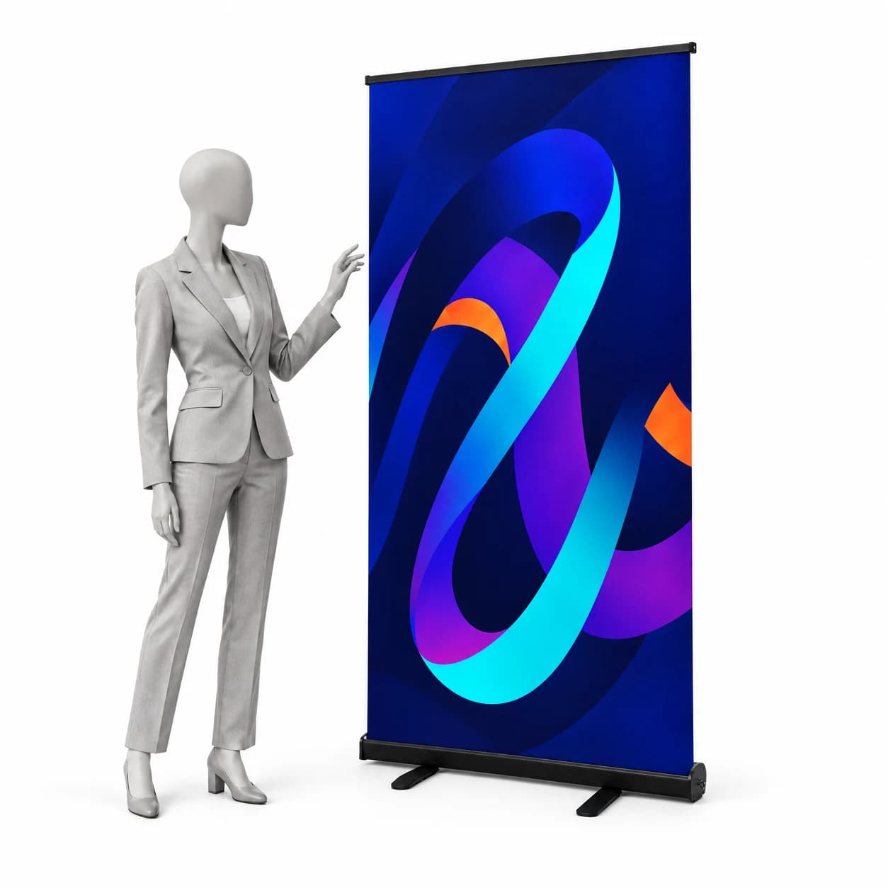 Roll-up Standard Black z nadrukiem