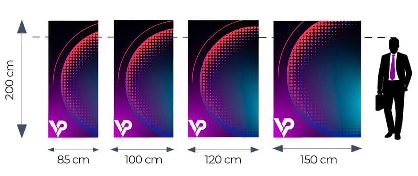 Rollup 85×200 cm – wymiary