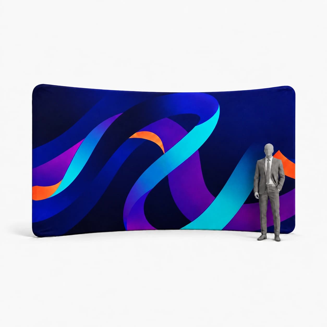 Ścianka tekstylna łukowa 400 × 230 cm z nadrukiem