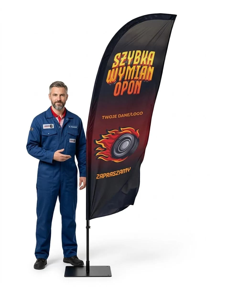 Winder reklamowy – Opony Wulkanizacja – wzór 2 – zestaw konfigurowalny