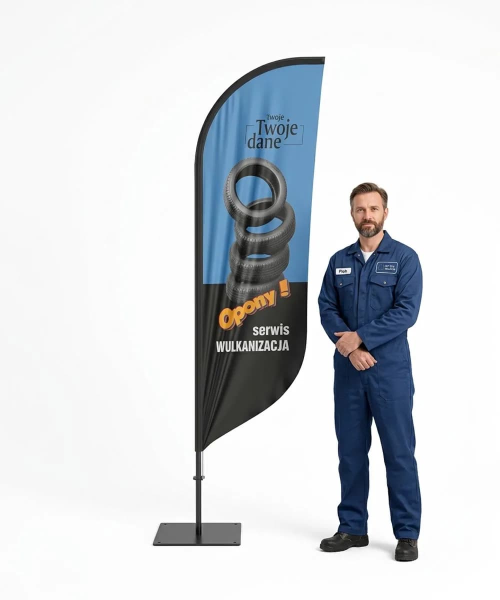 Winder reklamowy – Opony Wulkanizacja – wzór 8 – zestaw konfigurowalny