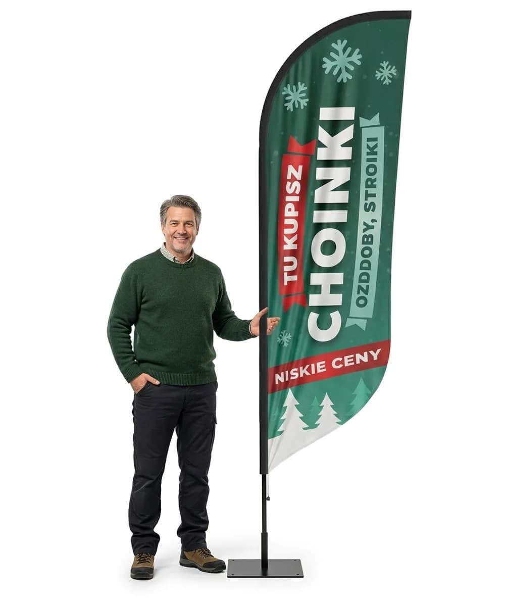 Winder reklamowy – Sprzedaż choinki reklama – wzór 2 – zestaw konfigurowalny