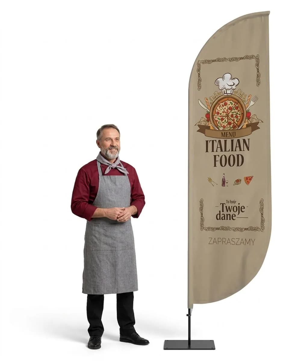 Winder reklamowy – Italian menu food pizza – wzór 1 – zestaw konfigurowalny