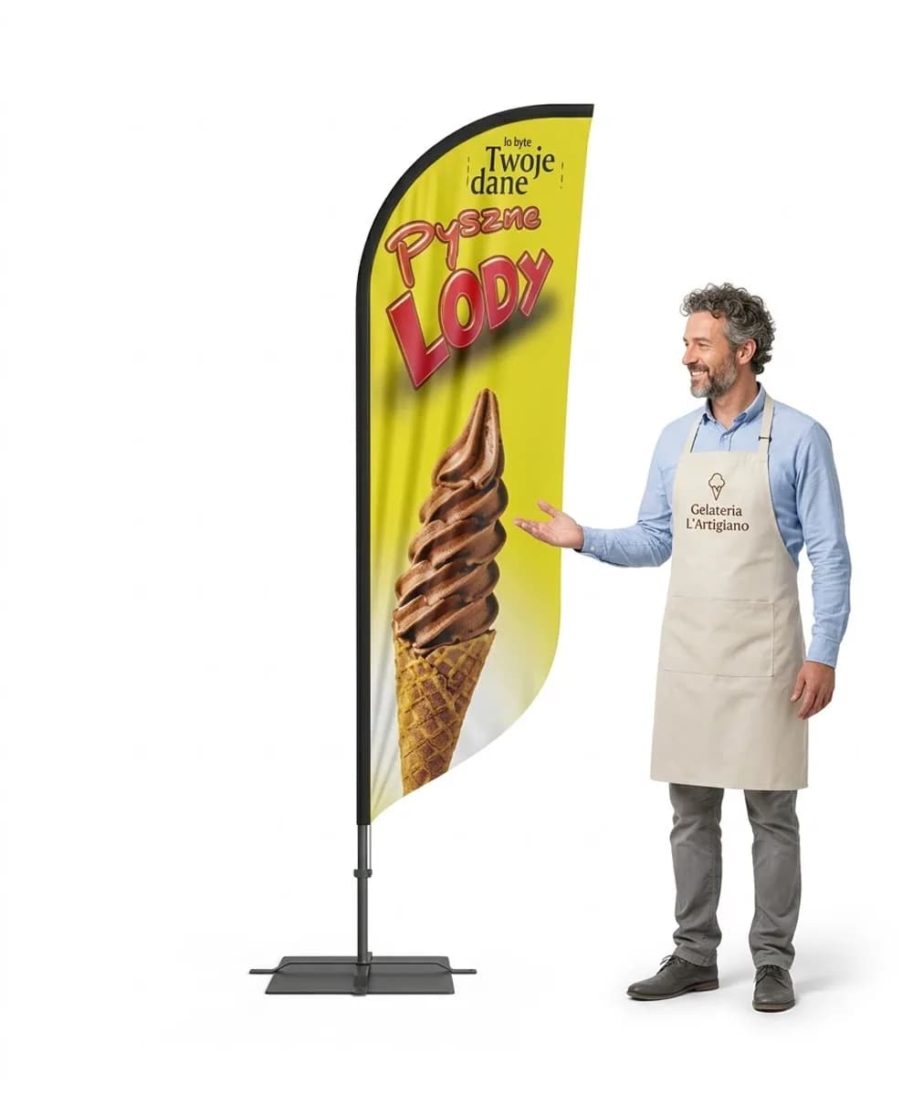 Winder reklamowy – Lody – wzór 31 – zestaw konfigurowalny