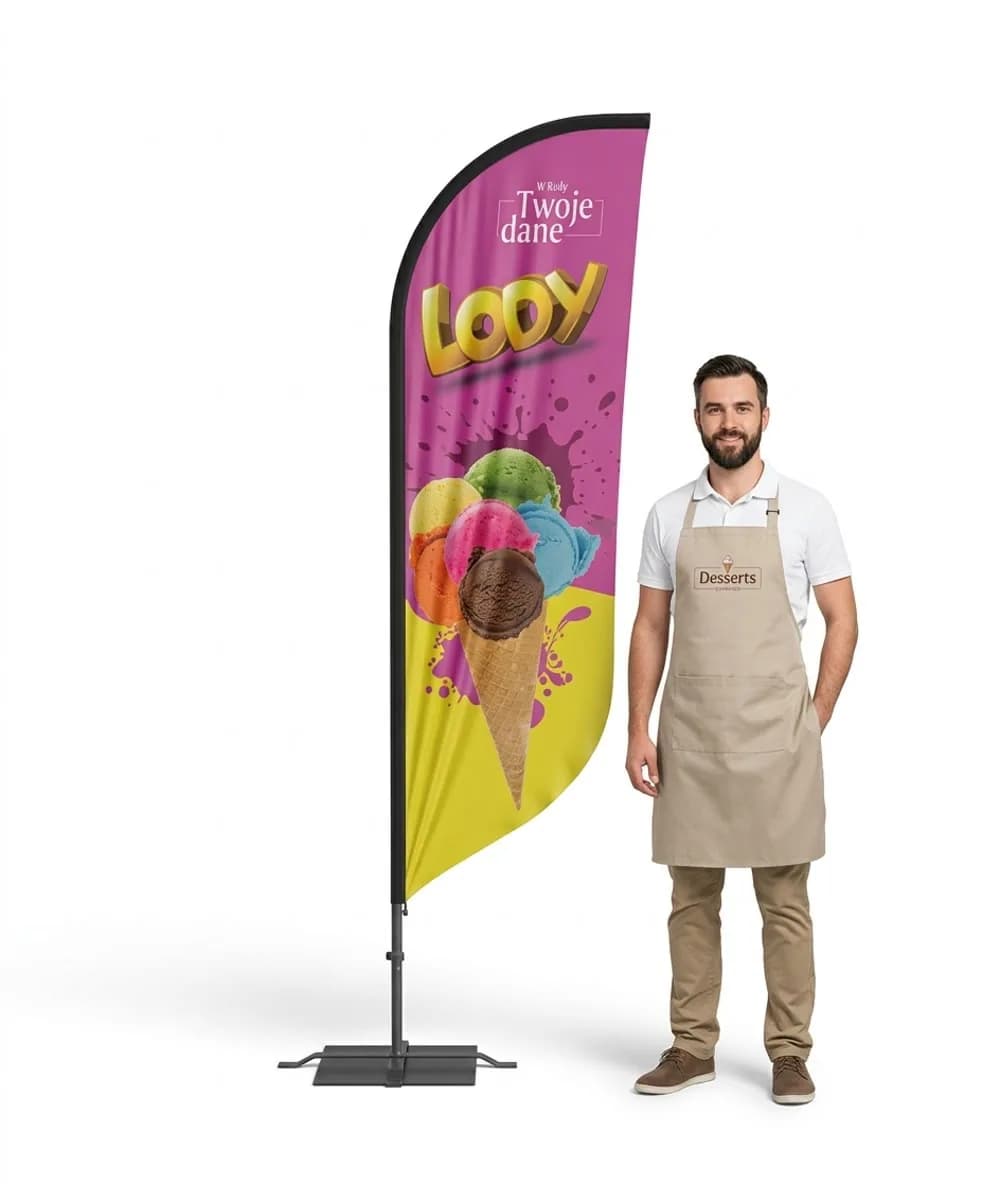 Winder reklamowy – Lody – wzór 33 – zestaw konfigurowalny