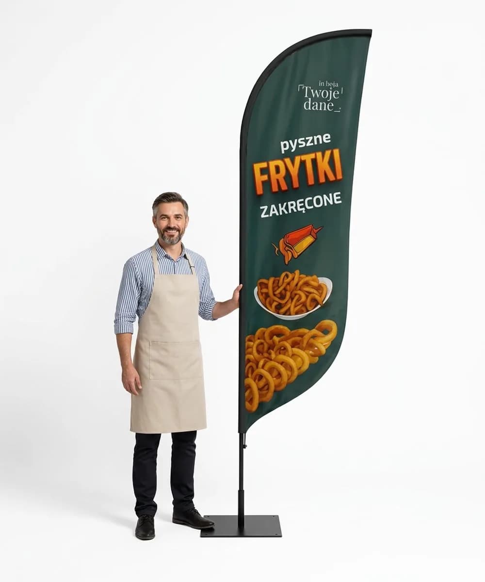 Winder reklamowy – Zakręcone Frytki reklama – wzór 3 – zestaw konfigurowalny