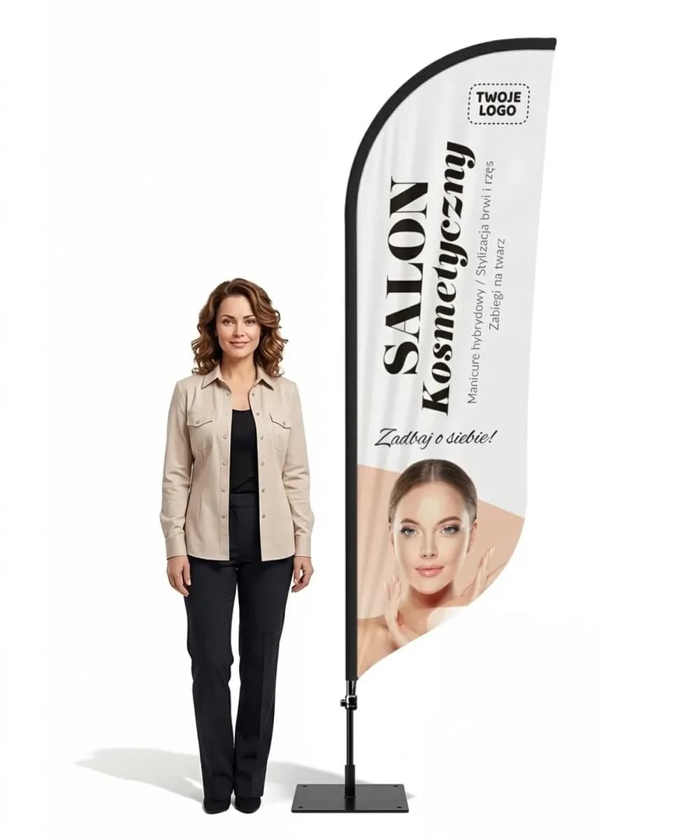 Winder reklamowy – Salon Urody – wzór 1 – zestaw konfigurowalny