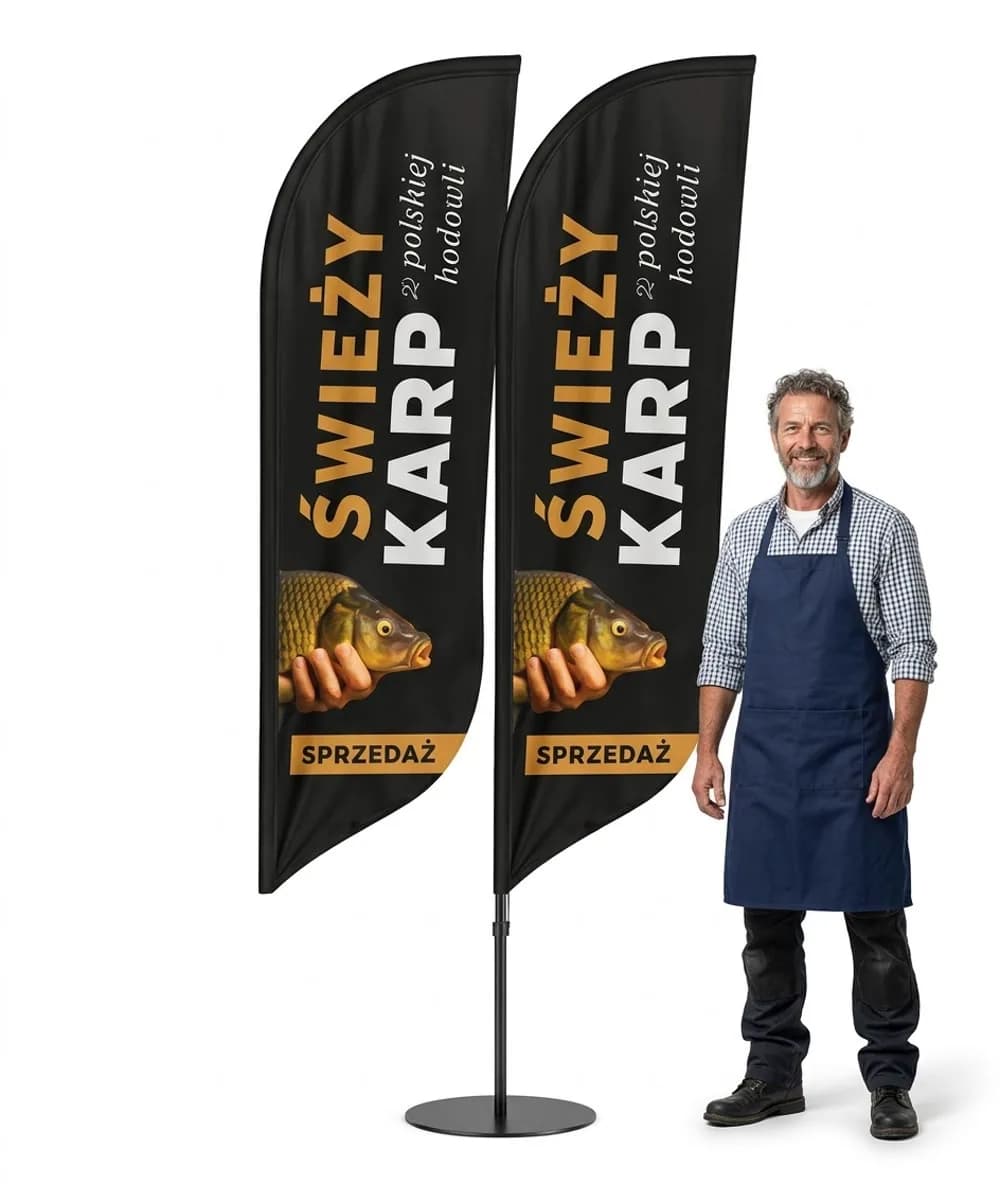 Winder reklamowy – Żywy Karp reklama – wzór 4 – zestaw konfigurowalny