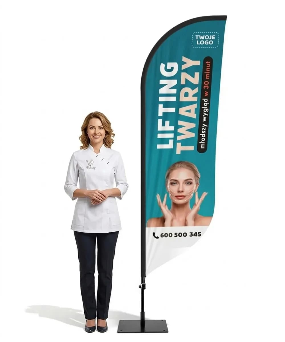 Winder reklamowy – Salon Urody – wzór 6 – zestaw konfigurowalny