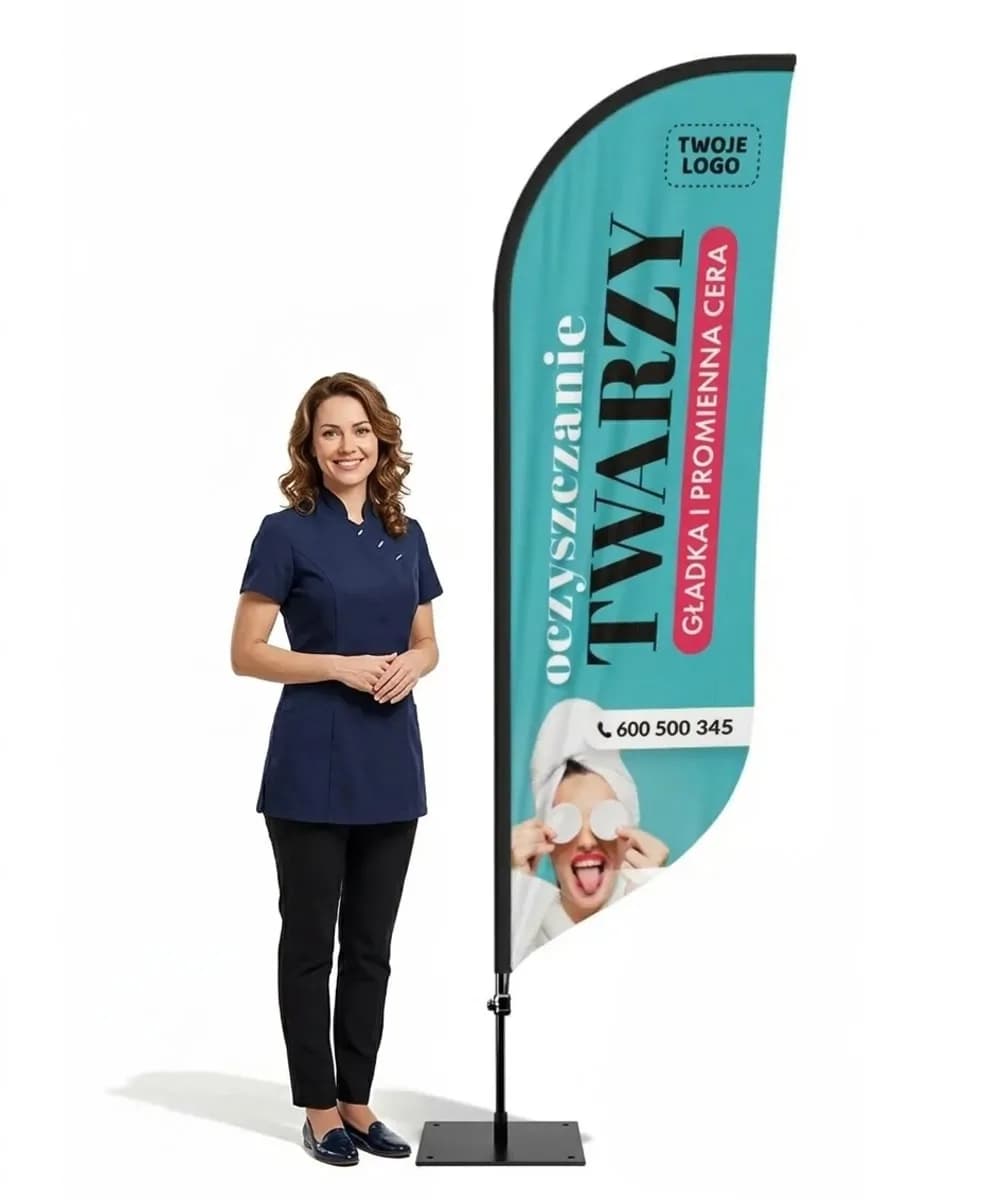 Winder reklamowy – Salon Urody – wzór 8 – zestaw konfigurowalny