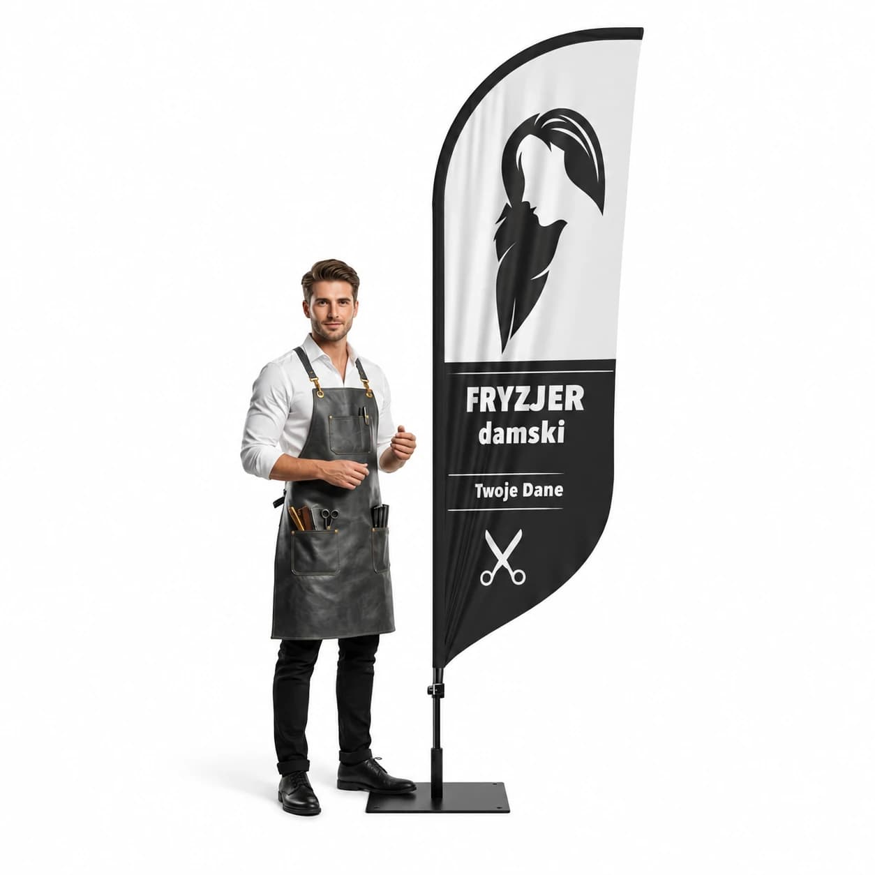Winder reklamowy – Fryzjer – wzór 5 – zestaw konfigurowalny