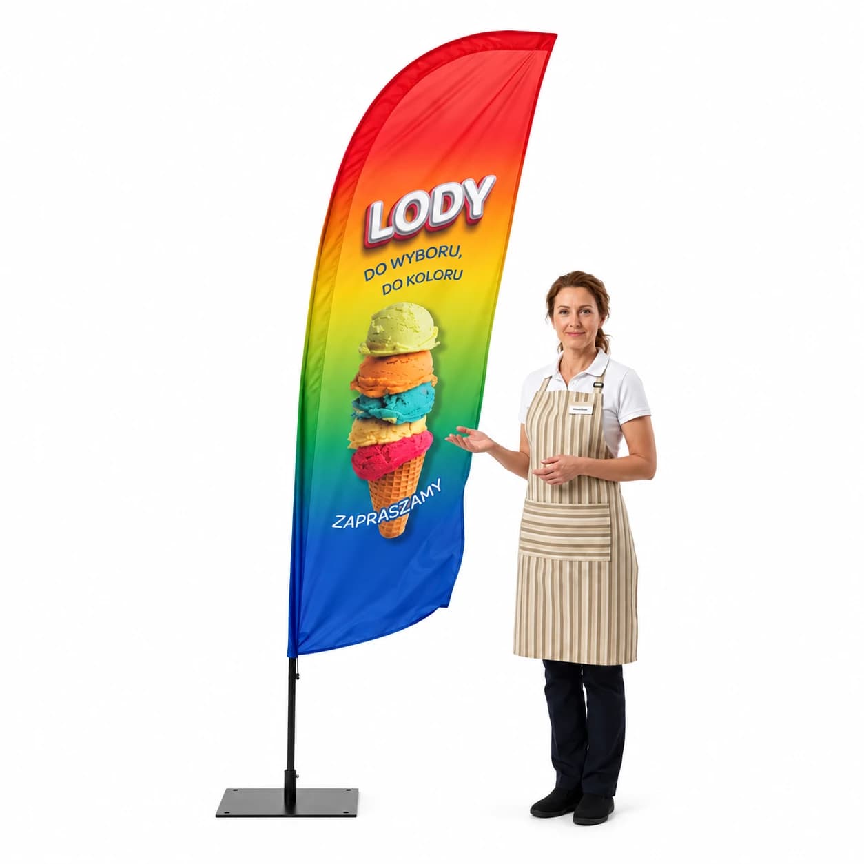 Winder reklamowy – Lody – wzór 2 – zestaw konfigurowalny