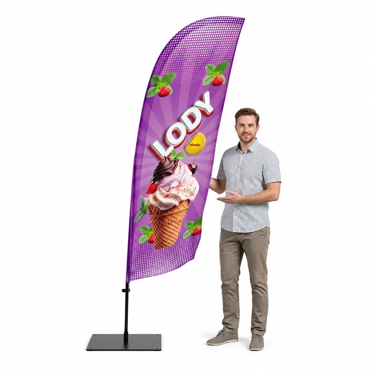 Winder reklamowy – Lody – wzór 6 – zestaw konfigurowalny