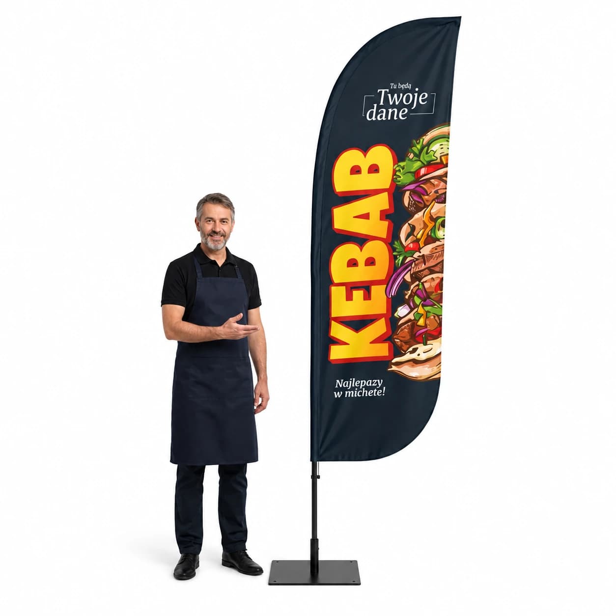 Winder reklamowy – Kebab – wzór 2 – zestaw konfigurowalny