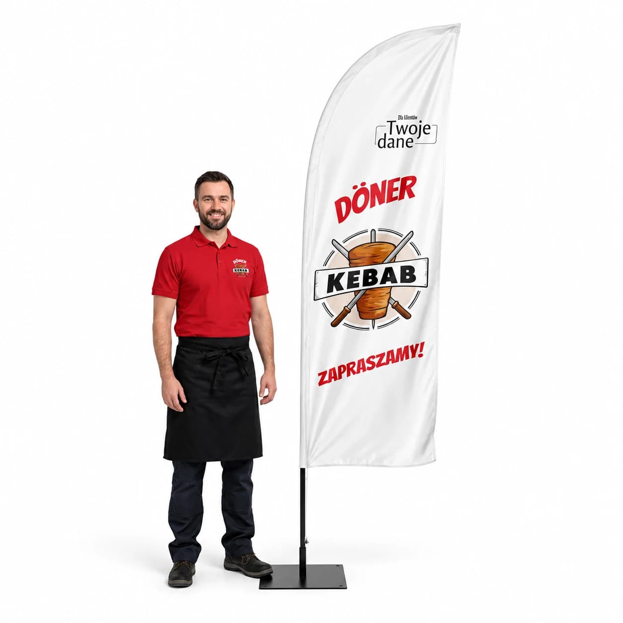 Winder reklamowy – Kebab – wzór 5 – zestaw konfigurowalny