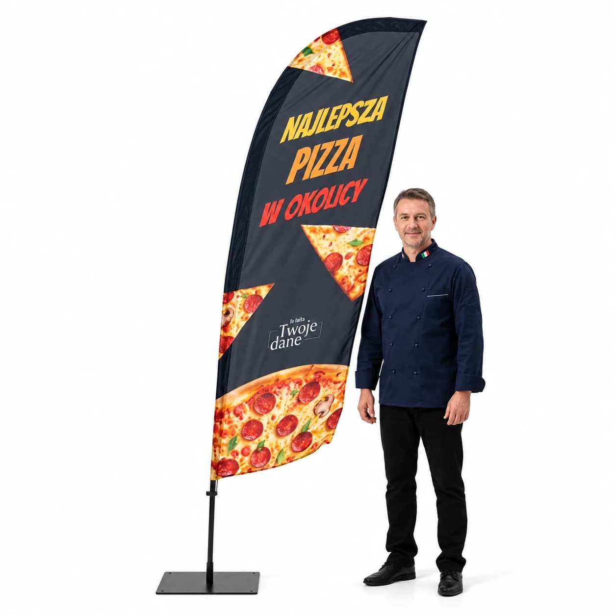 Winder reklamowy – Pizza – wzór 1 – zestaw konfigurowalny