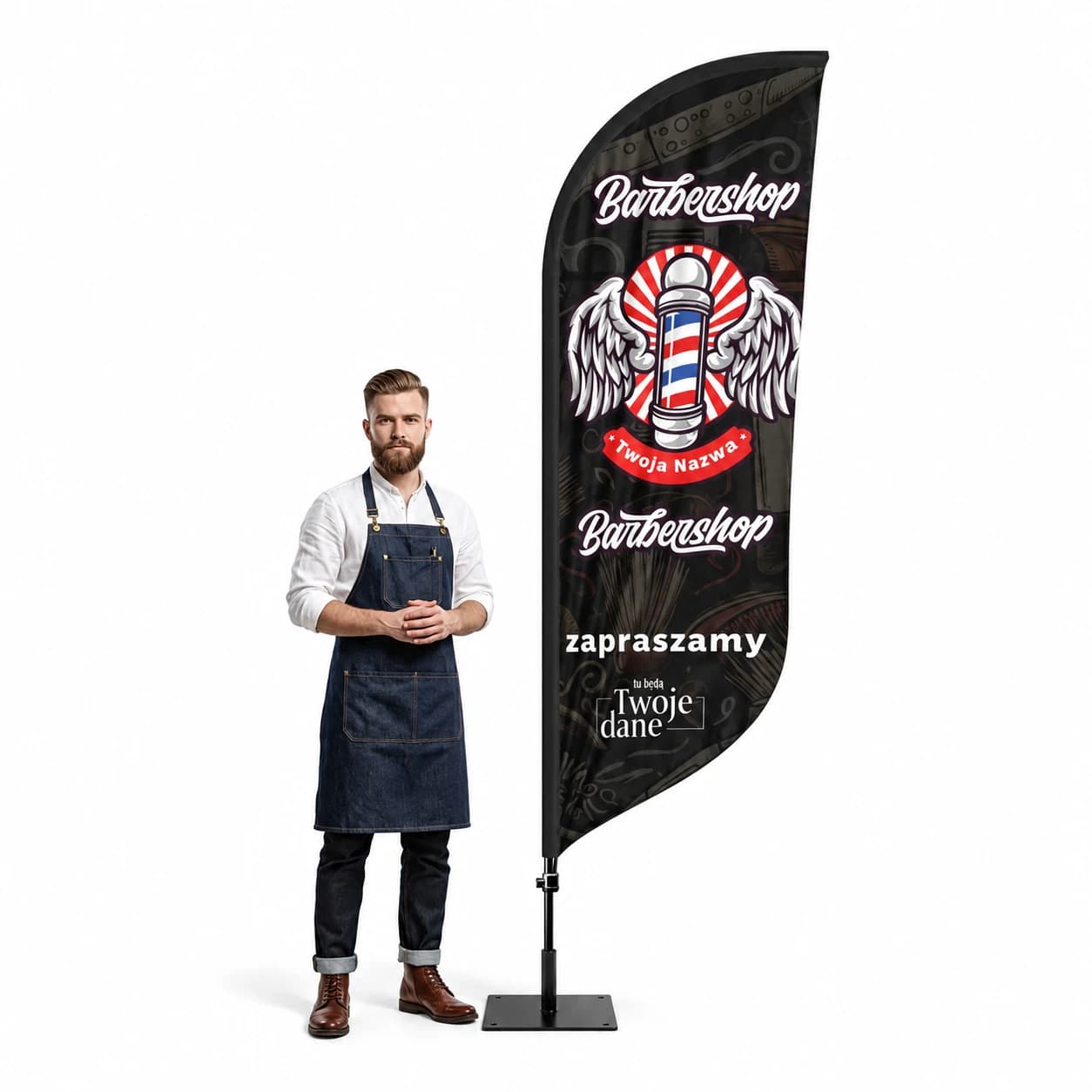 Winder reklamowy – Barber – wzór 14 – zestaw konfigurowalny