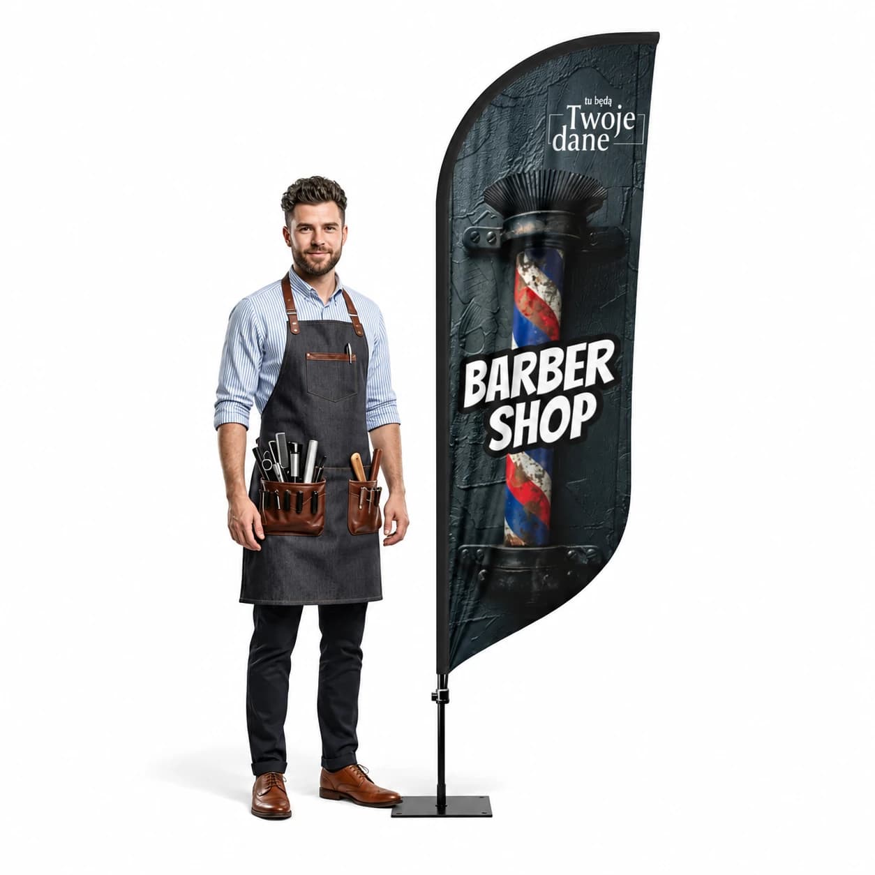 Winder reklamowy – Barber – wzór 16 – zestaw konfigurowalny