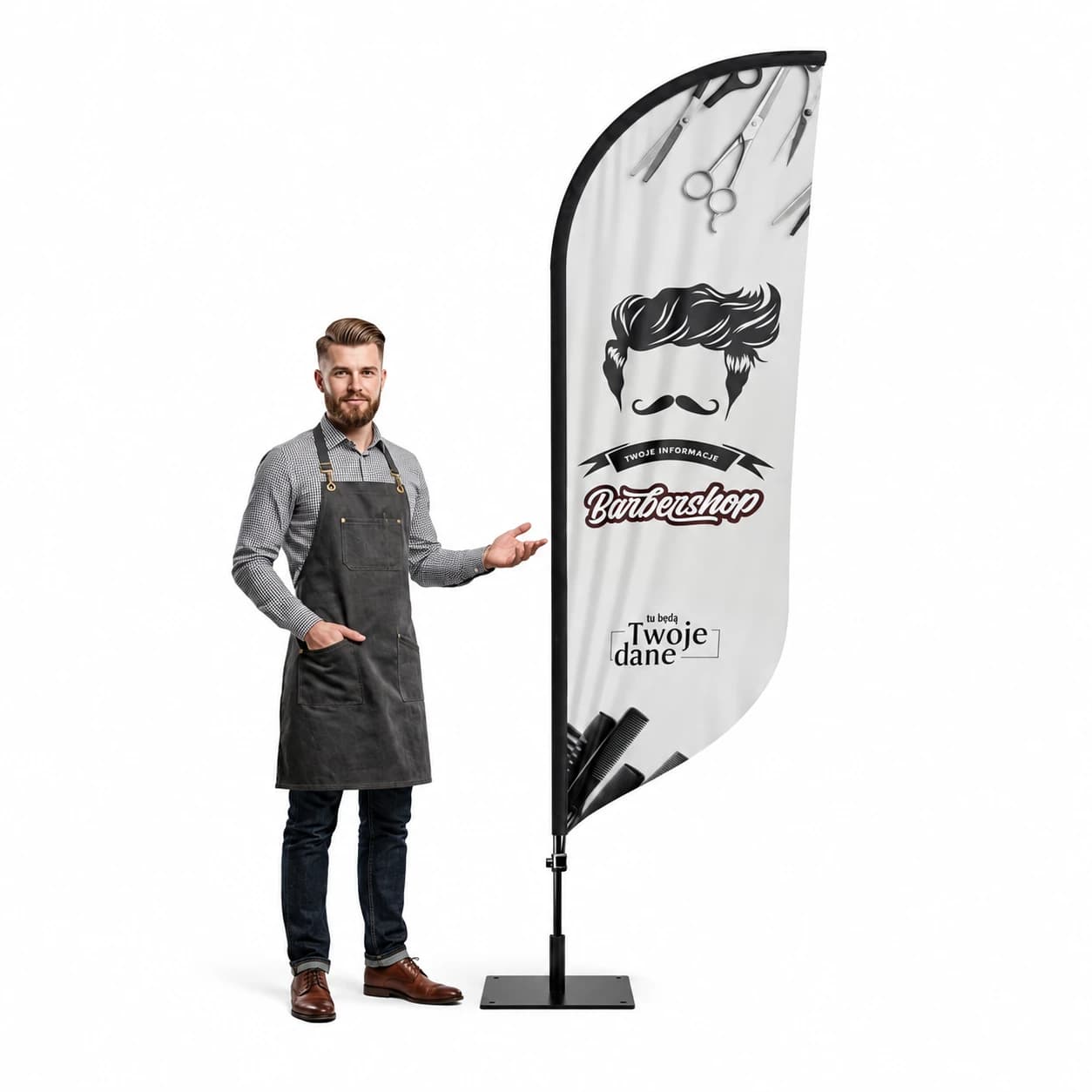 Winder reklamowy – Barber – wzór 17 – zestaw konfigurowalny