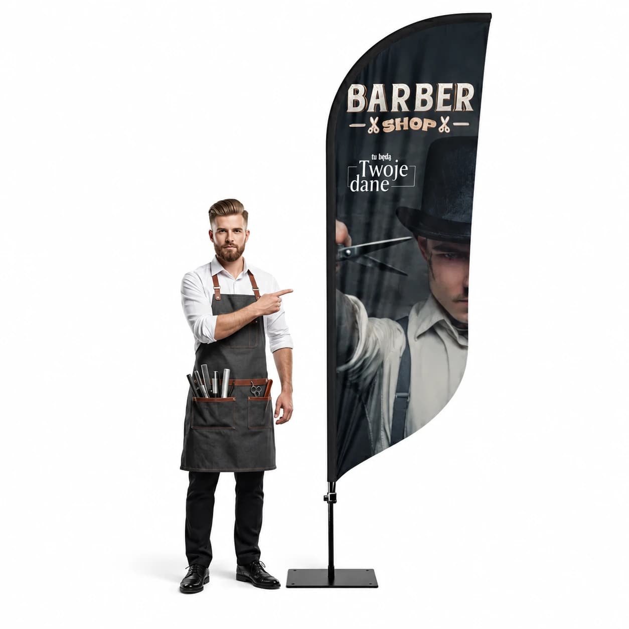 Winder reklamowy – Barber – wzór 19 – zestaw konfigurowalny