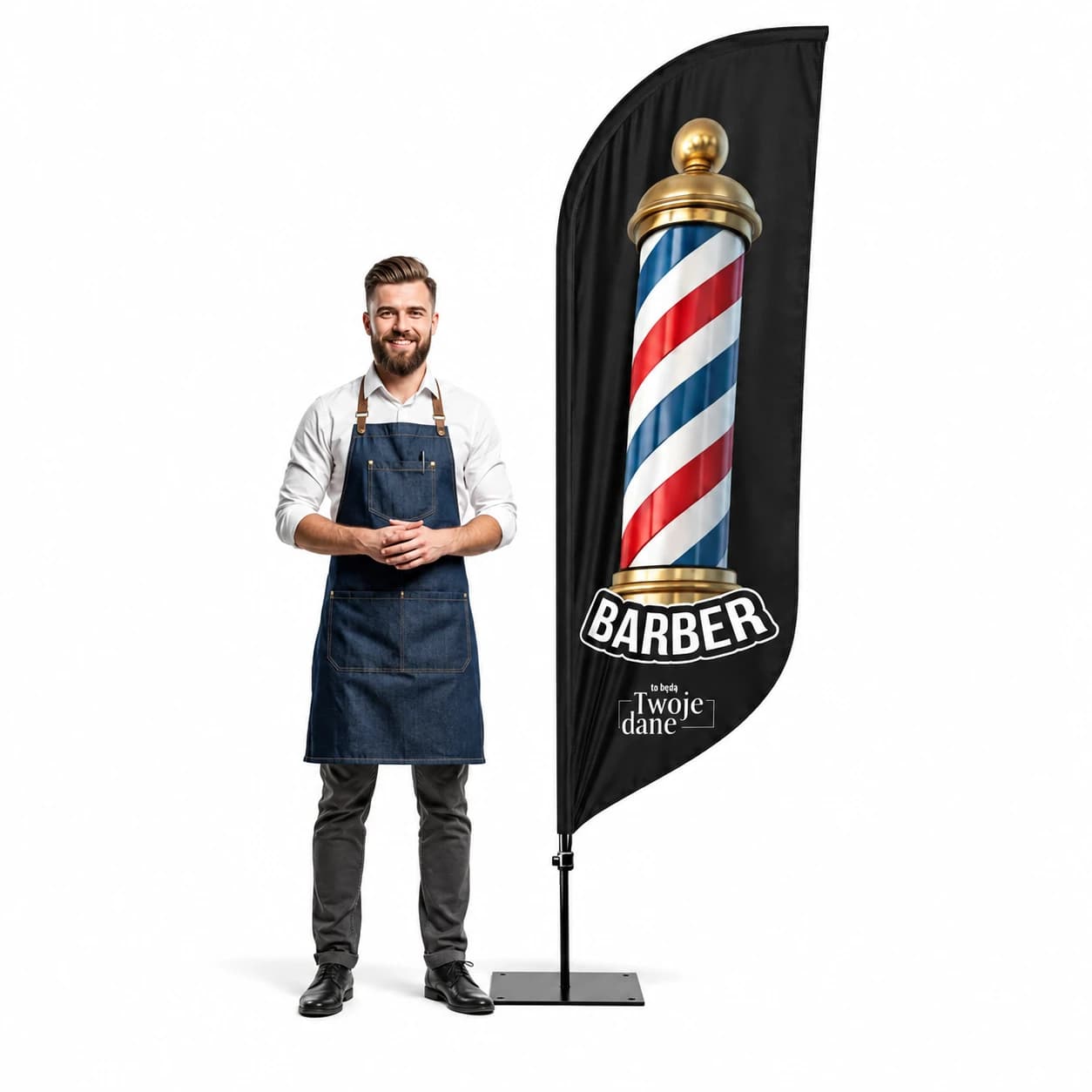 Winder reklamowy – Barber – wzór 22 – zestaw konfigurowalny