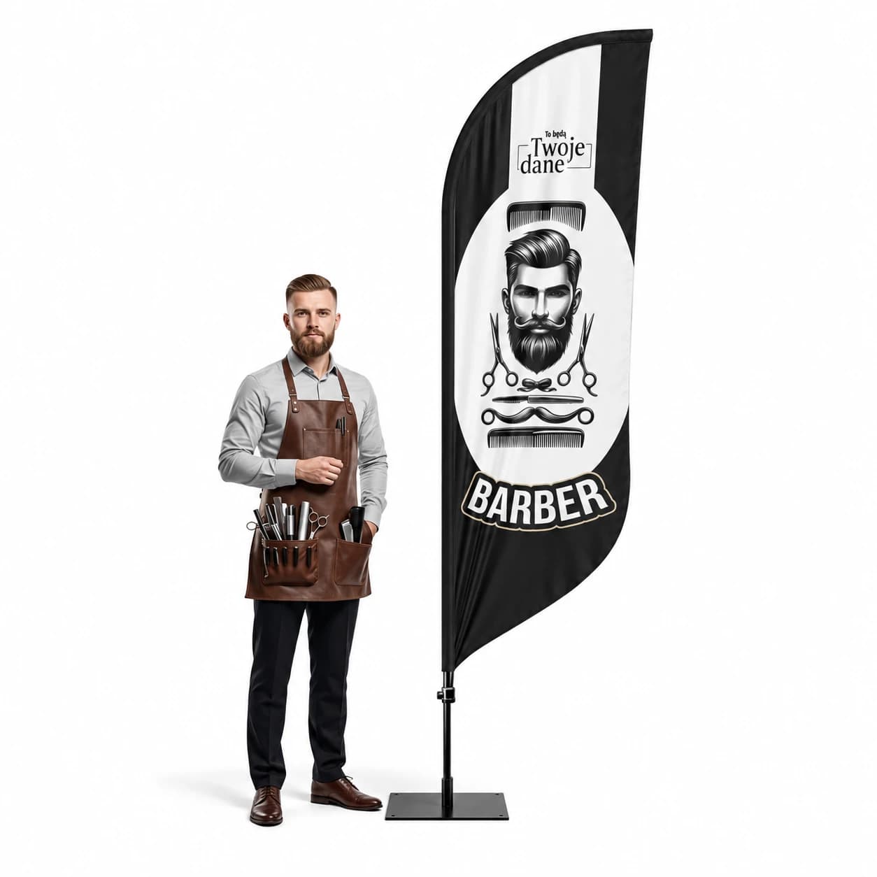 Winder reklamowy – Barber – wzór 23 – zestaw konfigurowalny