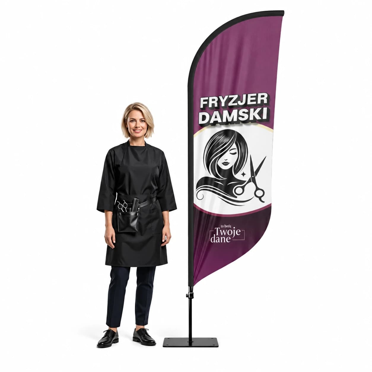Winder reklamowy – Fryzjer – wzór 12 – zestaw konfigurowalny