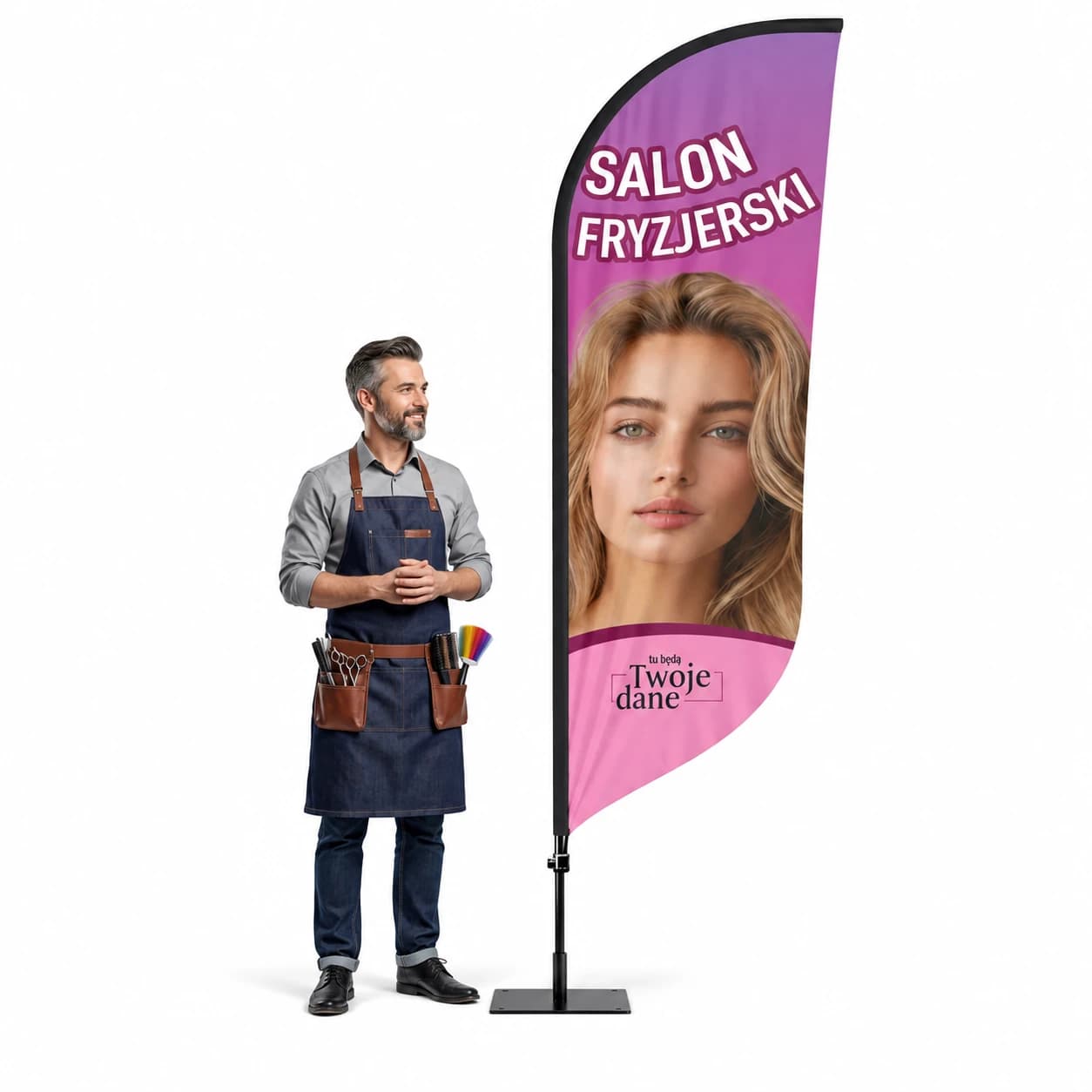 Winder reklamowy – Fryzjer – wzór 6 – zestaw konfigurowalny