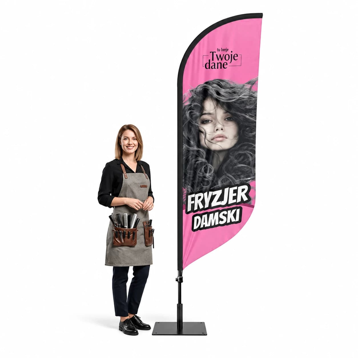 Winder reklamowy – Fryzjer – wzór 5 – zestaw konfigurowalny