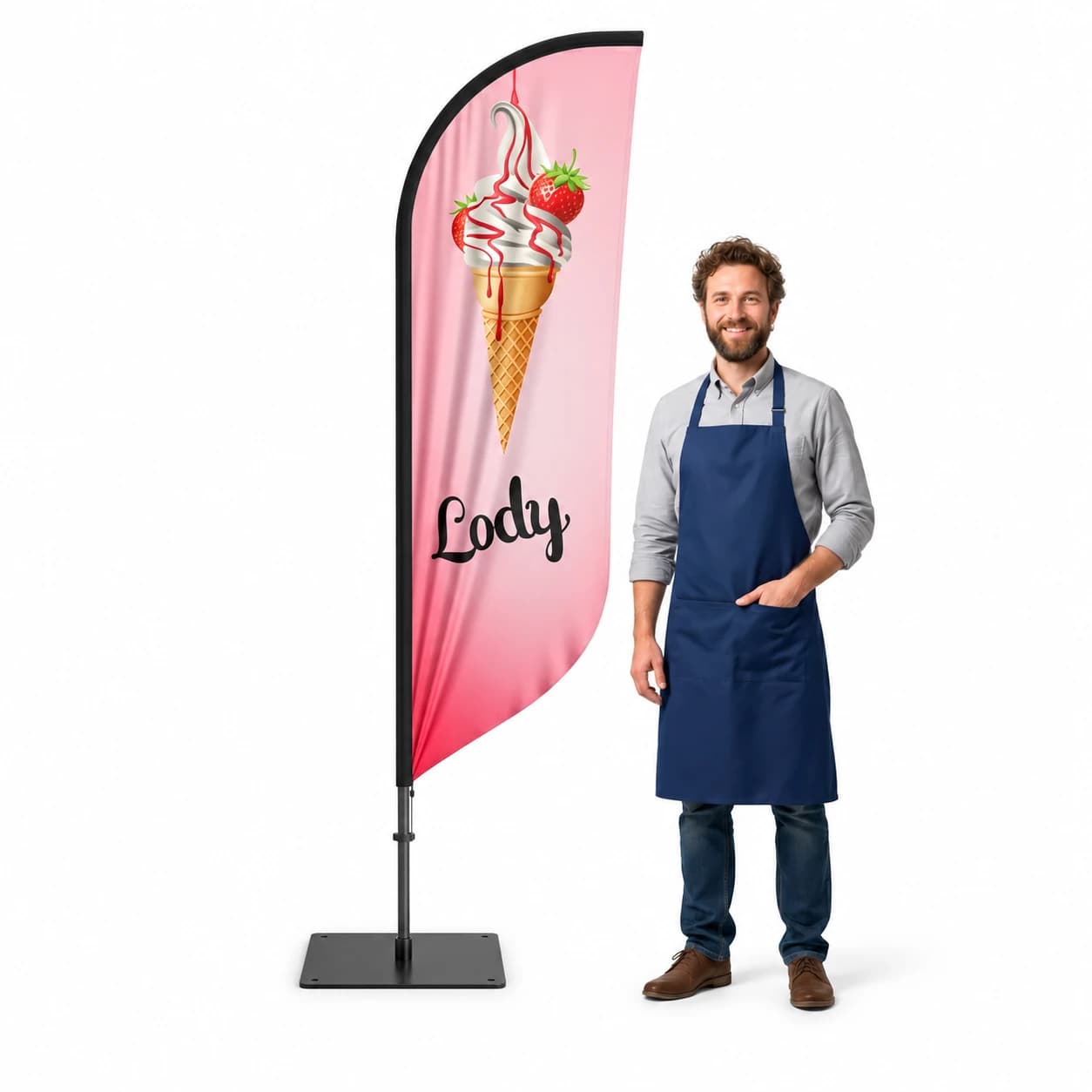 Winder reklamowy – Lody – wzór 17 – zestaw konfigurowalny