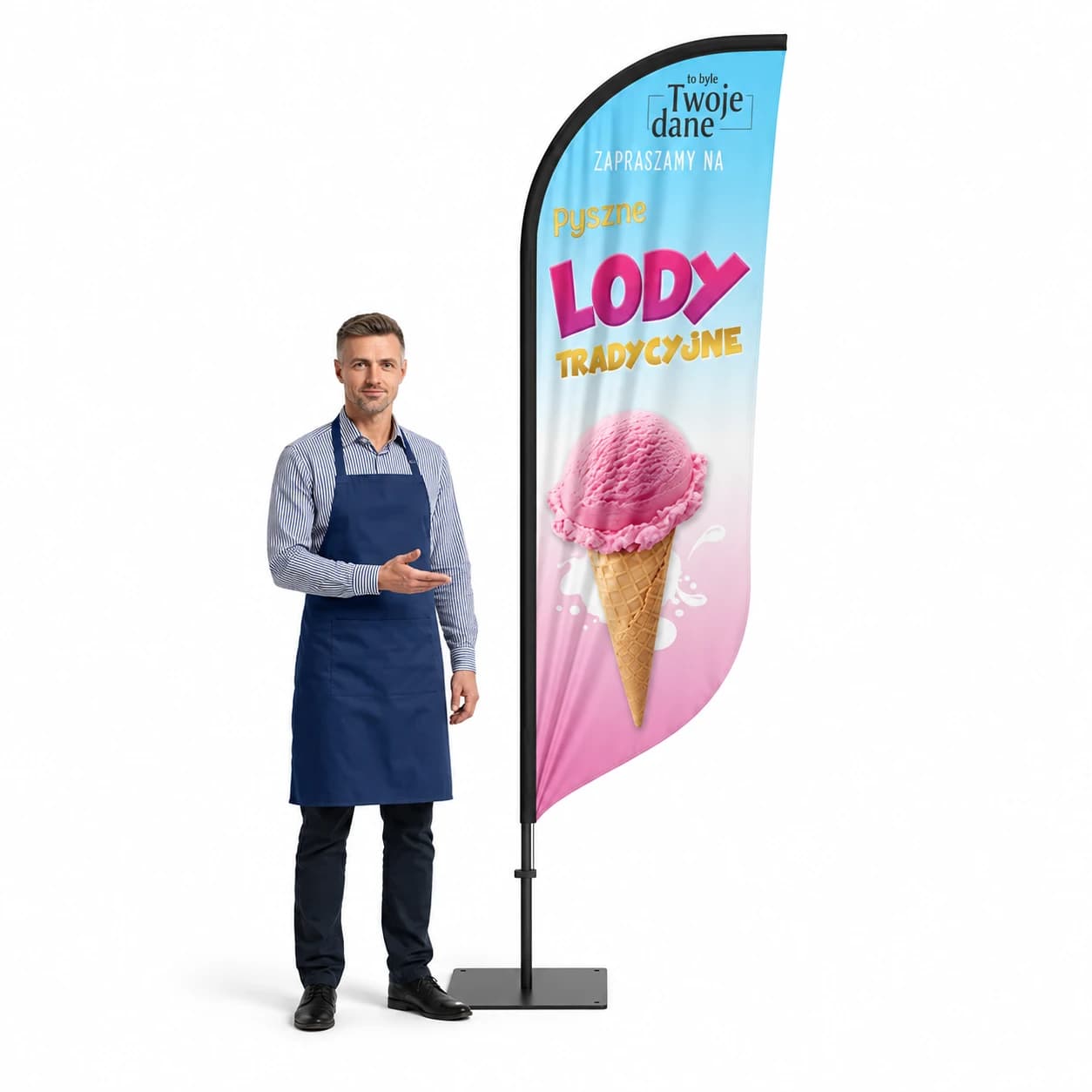 Winder reklamowy – Lody – wzór 32 – zestaw konfigurowalny