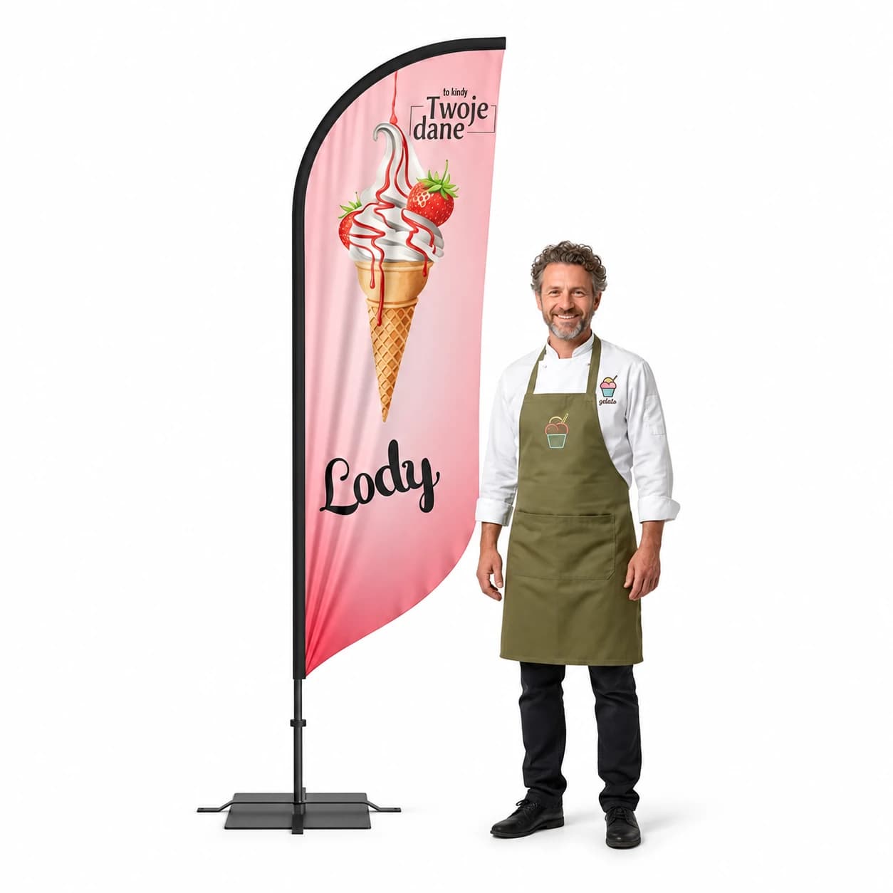 Winder reklamowy – Lody – wzór 34 – zestaw konfigurowalny