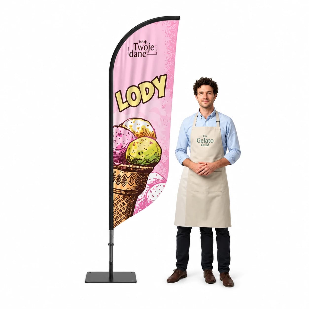 Winder reklamowy – Lody – wzór 38 – zestaw konfigurowalny