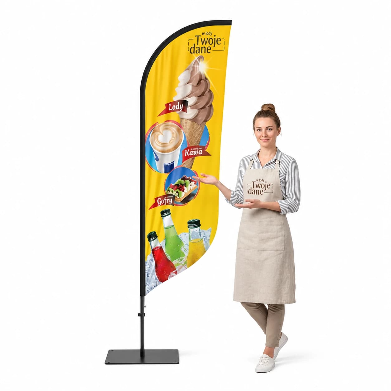 Winder reklamowy – Lody – wzór 40 – zestaw konfigurowalny