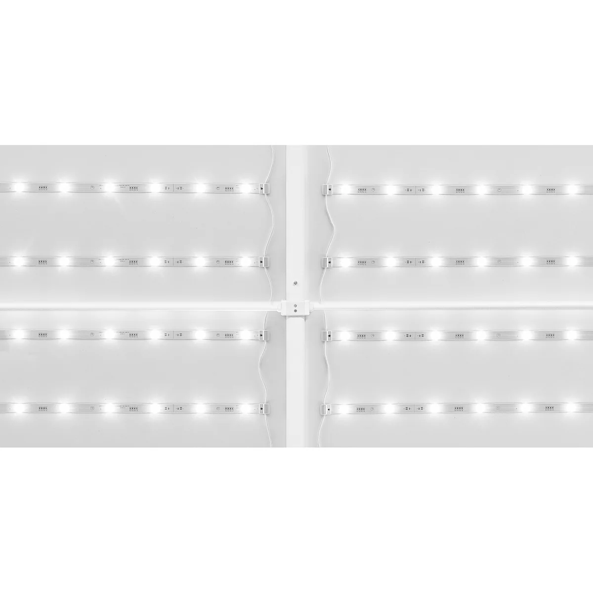 Zbliżenie aluminiowych listew LED ścianki Backlight