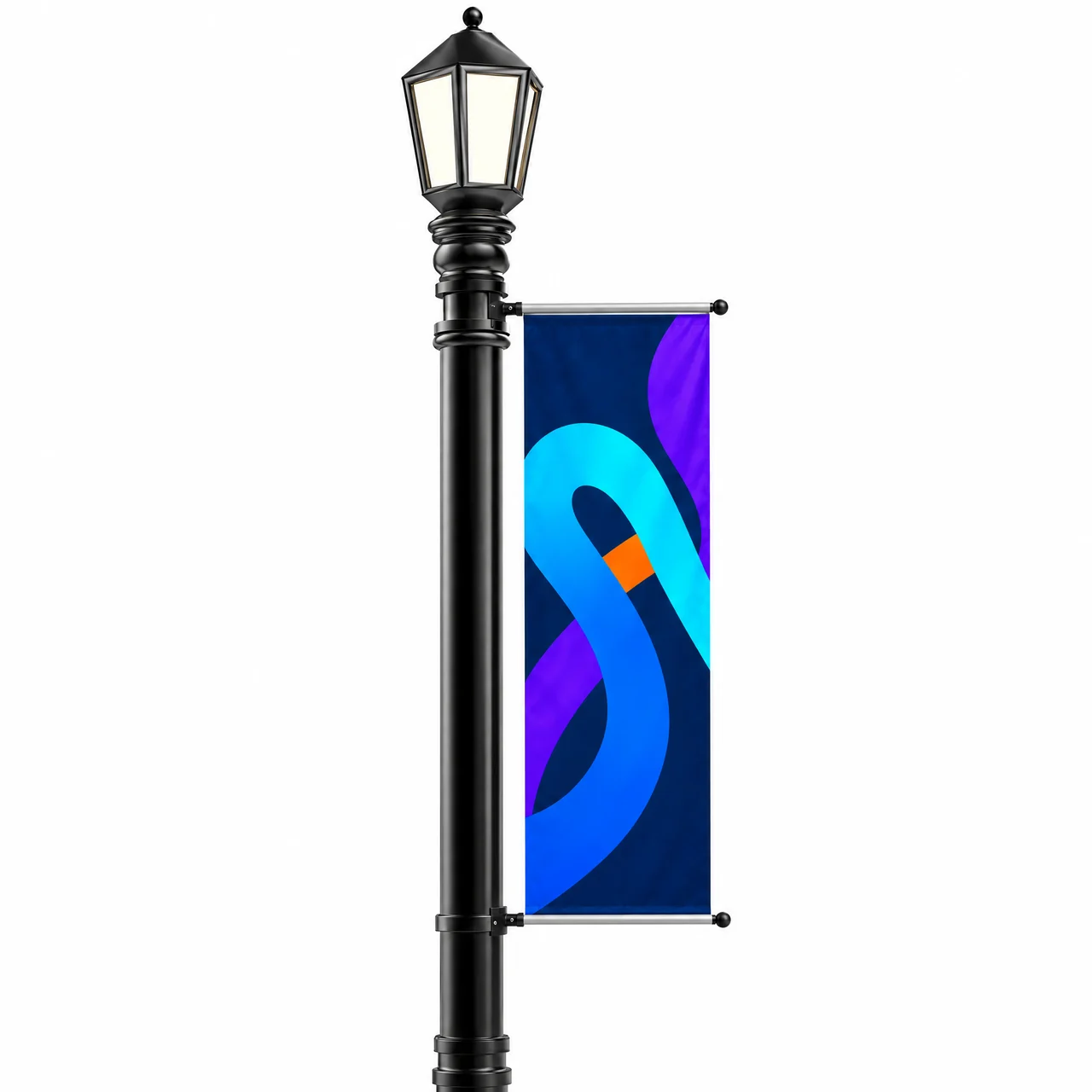 Maszt uliczny Avenue z flagą na latarni