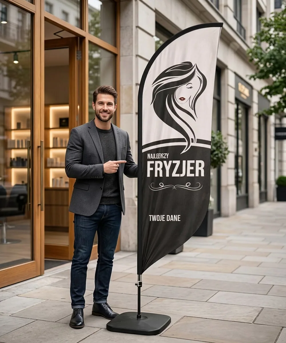 Winder reklamowy – Fryzjer – wzór 6 – zestaw konfigurowalny – gotowy winder branżowy