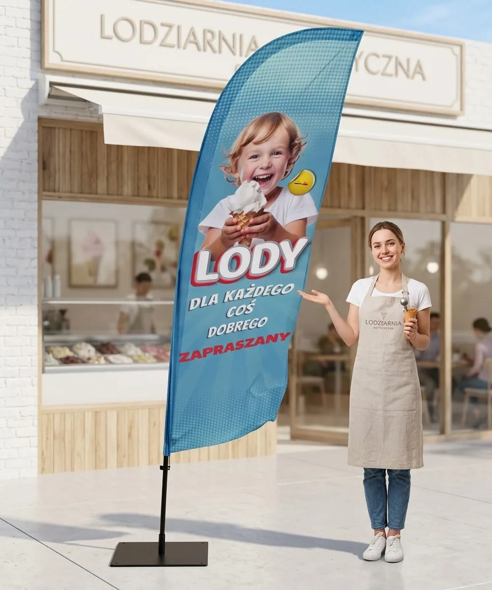 Winder reklamowy – Lody – wzór 8 – zestaw konfigurowalny – gotowy winder branżowy