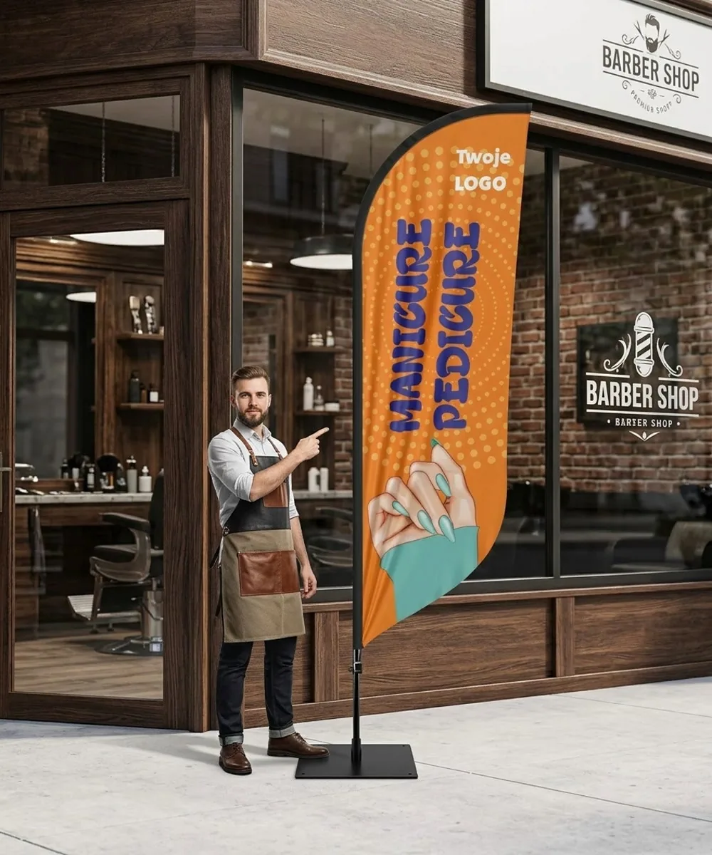 Winder reklamowy – Barber – wzór 11 – zestaw konfigurowalny – gotowy winder branżowy