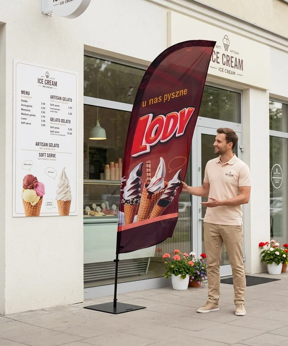 Winder reklamowy – Lody – wzór 10 – zestaw konfigurowalny – gotowy winder branżowy