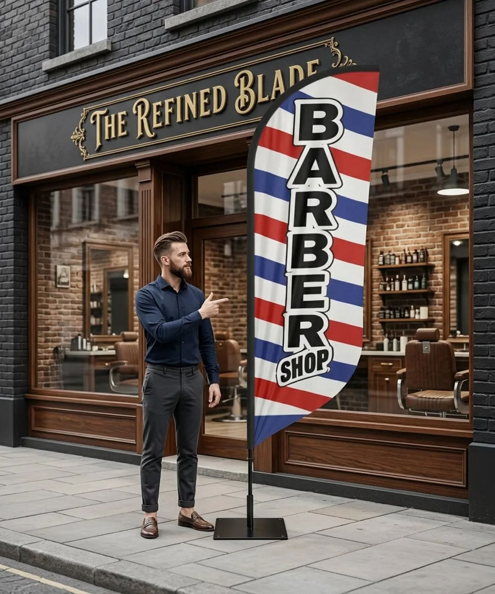 Winder reklamowy – Barber – wzór 13 – zestaw konfigurowalny – gotowy winder branżowy